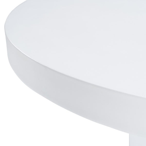 VIG Furniture Bruni Concrete Round Table With Matte Sculptural Top & Three-Leg Pedestal—Industrial Minimalist Charm White Dining Table VGGR-623810-WHT