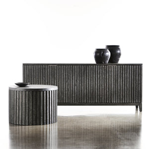 Bernhardt Bernhardt Sutton Rustic-Modern Entertainment Credenza With Reeded Doors, Adjustable Shelves & Vents 352880