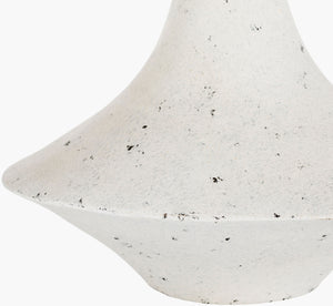 Surya Bryant Modern Table Lamp - 23" Tall Contemporary Design With Durable Resin Base & Soft Shade Body, White,Finial, White,Harp, Metallic ,Nickel Resin,Cotton Bry340-tbl