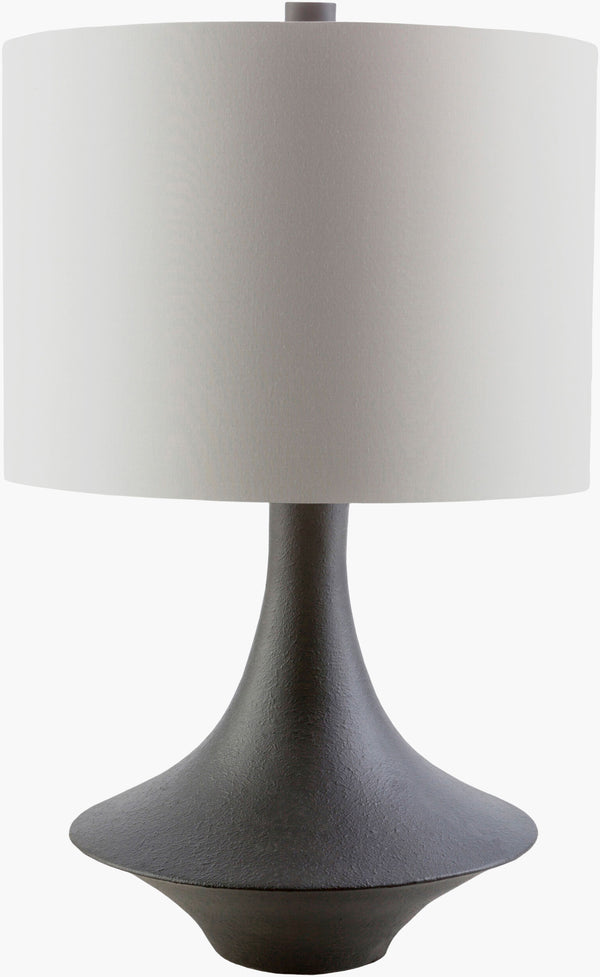 Surya Bryant Modern Table Lamp - 23" Tall Contemporary Design With Durable Resin Base & Soft Shade Body, Black,Finial, Black,Harp, Metallic ,Brass Resin,Cotton Bry341-tbl