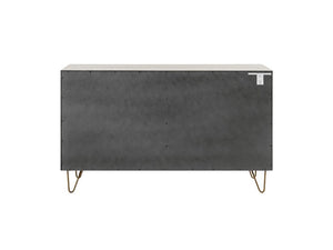 VIG Furniture Bryan Grey-Washed Ash Dresser With Brushed Gold Pulls — 6 Soft-Close Drawers, Mid-Century Modern Style VGMABR-82-GREY-DRS