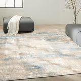 Nourison Calvin KleinCK950 Rush CK951 Machine Made Power-loomed No Border Indoor Only Modern  Rug Blue Beige, Blue Beige High Pile, 100% Polypropylene,Low Pile, 100% Polyester 99446818836