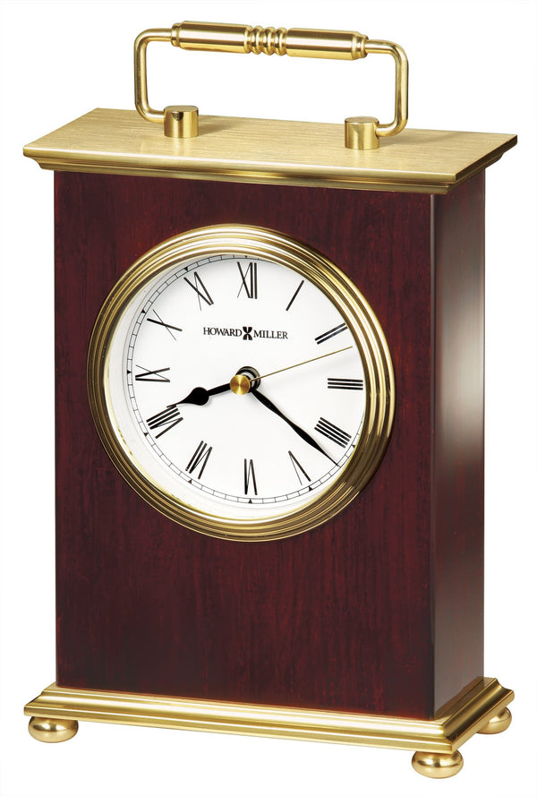 Hekman Furniture 613528 Rosewood Bracket Table Clock – Elegant Quartz Timepiece With Classic Roman Numerals & Brass Accents Rosewood Rosewood Bracket Tabletop Clock 613528