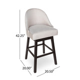 Christopher Knight Home® - Noble House - Boyd Modern Upholstered Swivel Bar Stool