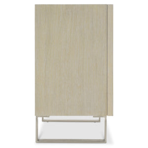 Bernhardt Bernhardt Solaria Door Chest With Dune Quartered Oak Finish, Geometric Overlays & Shiny Nickel Legs 310115