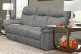 Parker House Mason - Carbon Power Reclining Sofa And Recliner Light Grey 100% Polyester (W) Mma-31ph-crb