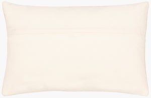 Surya Bisa 14"L X 22"W Cottage Style Lumbar Pillow - 100% Cotton, Woven Texture, Dry Clean Only, India Made Cream Cotton,Cotton Bsa001-1422
