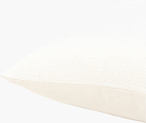 Surya Bisa 14"L X 22"W Cottage Style Lumbar Pillow - 100% Cotton, Woven Texture, Dry Clean Only, India Made Cream Cotton,Cotton Bsa001-1422