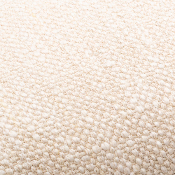 Surya Bisa 14"L X 22"W Cottage Style Lumbar Pillow - 100% Cotton, Woven Texture, Dry Clean Only, India Made Cream Cotton,Cotton Bsa001-1422