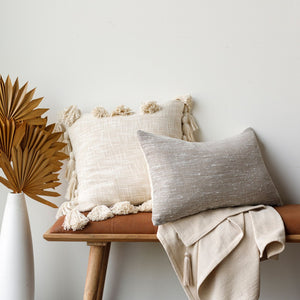 Surya Bisa Cotton Woven Accent Pillow Artisan Crafted for Farmhouse and Cottage Interiors BSA003-2020