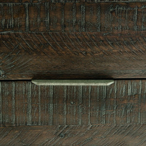 Bernhardt Bernhardt Logan Square Haines Nightstand — Distressed Pine, Sable Brown Finish, 3 Drawers, Tubular Steel Legs, Industrial-Transitional Style 303226B