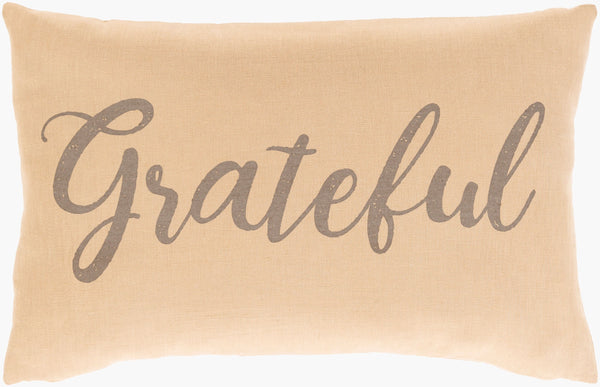 Surya Blessings Rustic 13"X20" Lumbar Pillow - Cozy Linen & Cotton Decor For Home Charm And Comfort Dark Brown Linen,Cotton,Cotton Bsg004-1320d