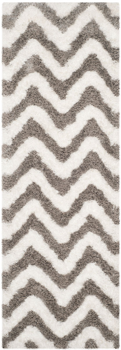 Safavieh Barcelona Shag 320 Hand Tufted  Rug Ivory / Silver BSG320A-24