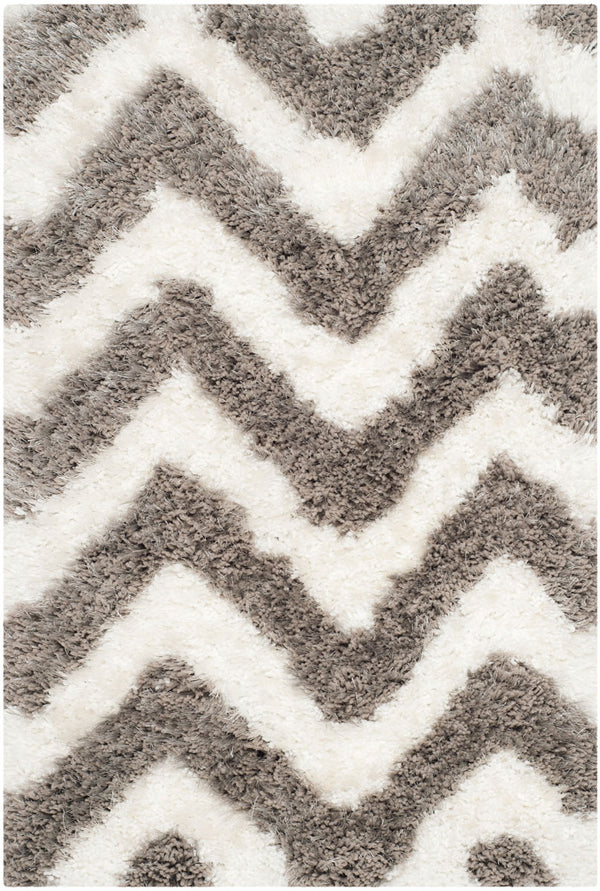 Safavieh Barcelona Shag 320 Hand Tufted  Rug Ivory / Silver BSG320A-24