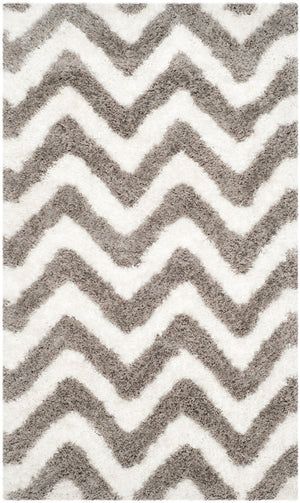 Safavieh Barcelona Shag 320 Hand Tufted  Rug Ivory / Silver BSG320A-24