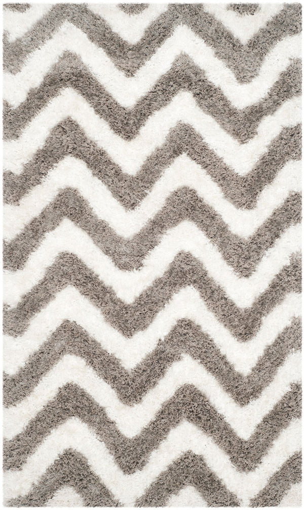 Safavieh Barcelona Shag 320 Hand Tufted  Rug Ivory / Silver BSG320A-24