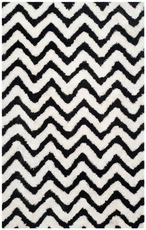 Safavieh Barcelona Shag 320 Hand Tufted  Rug Ivory / Black BSG320C-24