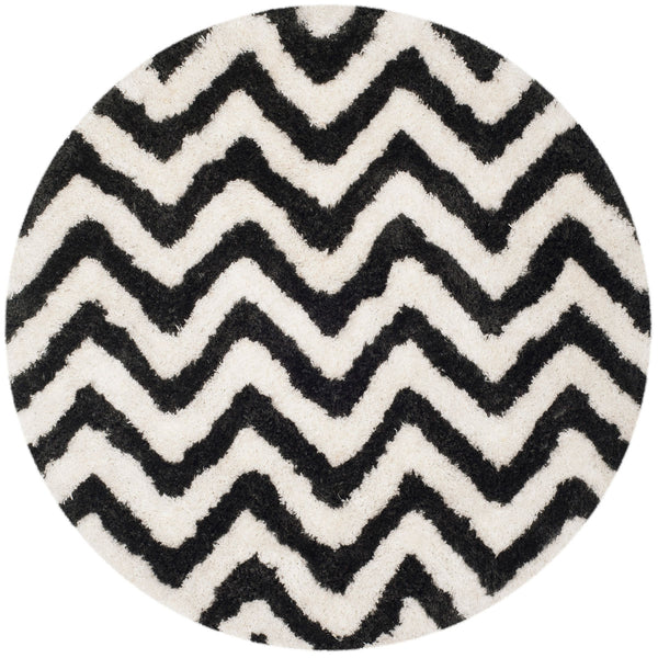 Safavieh Barcelona Shag 320 Hand Tufted  Rug Ivory / Black BSG320C-24