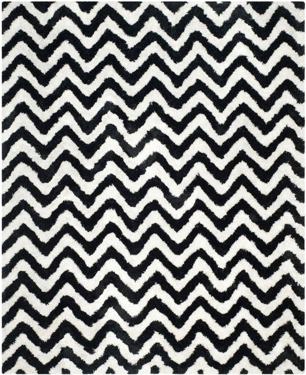 Safavieh Barcelona Shag 320 Hand Tufted  Rug Ivory / Black BSG320C-24