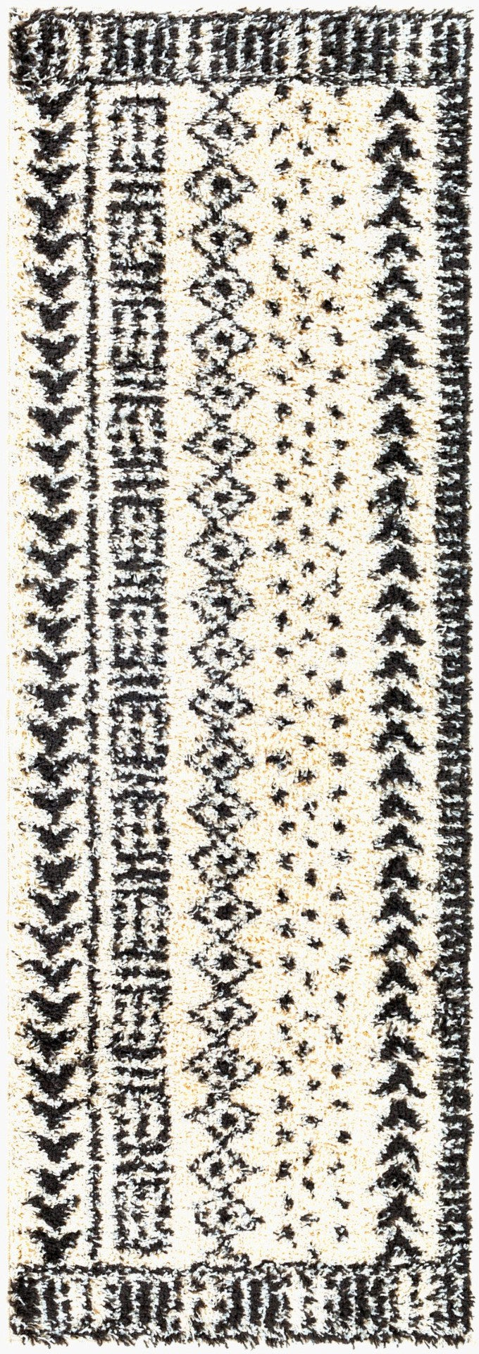 Livabliss Beni Ourain Inspired Plush Shag Runner Rug Moroccan Bohemian Hallway Accent BSH2305-2773