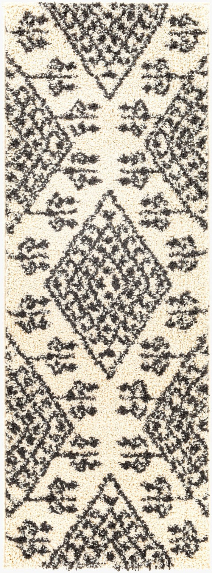 Livabliss Beni Ourain Inspired Shag Runner Rug Plush Polypropylene Pile for Hallways and Entryways BSH2311-2773