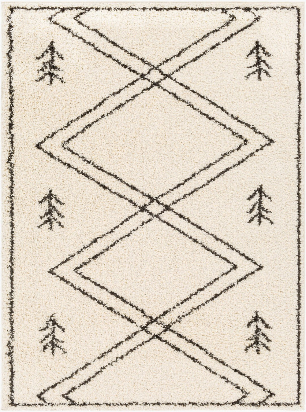 Livabliss Beni Ourain Inspired Shag Rug Plush Polypropylene Bohemian Floor Accent BSH2315-537