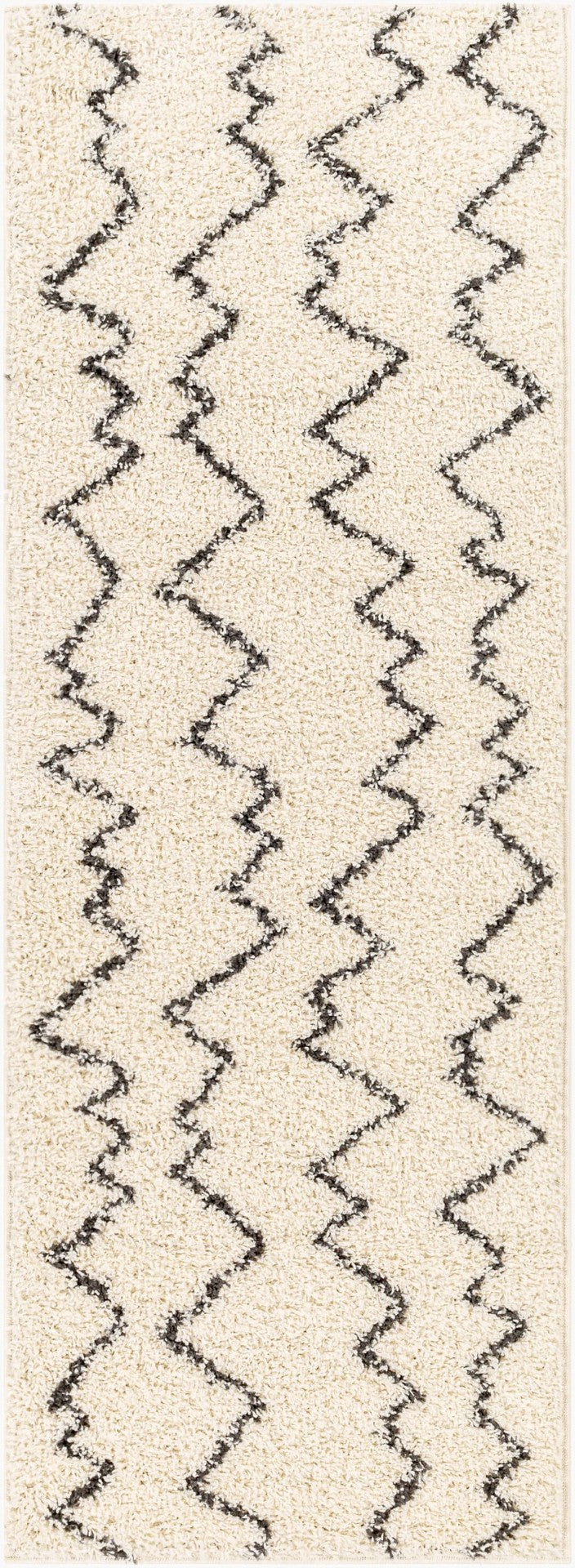 Livabliss Beni Shag Runner Moroccan Geometric Polypropylene Pile Rug for Hallways and Entryways BSH2329-2773