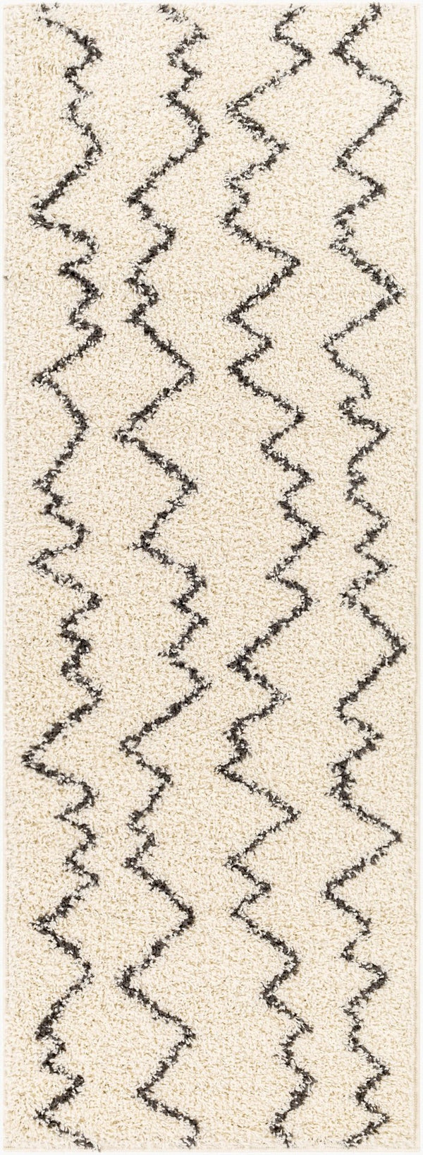 Livabliss Beni Shag Runner Moroccan Geometric Polypropylene Pile Rug for Hallways and Entryways BSH2329-2773