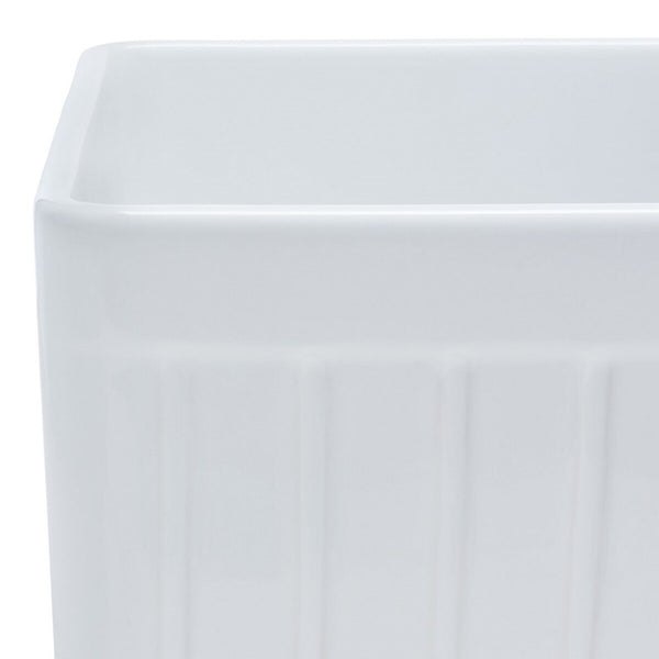 Safavieh Farmhouse Double Bowl Kitchen Sink,33X18In Ceramic BSK6292D White