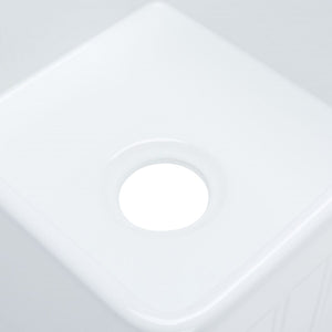 Safavieh Farmhouse Double Bowl Kitchen Sink,33X18In Ceramic BSK6292D White