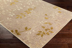 Livabliss Basilica Machine Woven Chenille Accent Rug Low Pile Modern Texture for Entryways Beige, Mustard 8'8" x 11'11" BSL7235-8812