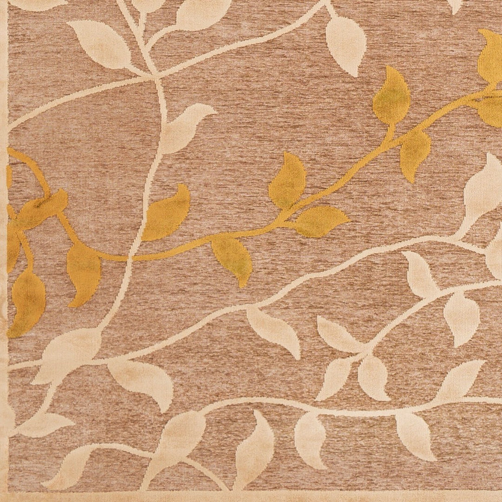 Livabliss Basilica Machine Woven Chenille Accent Rug Low Pile Modern Texture for Entryways Beige, Mustard 8'8" x 11'11" BSL7235-8812