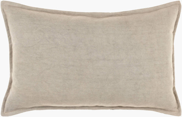 Surya Branson 14"L X 22"W Rustic Leather & Cotton Lumbar Pillow - Stylish Comfort For Your Home Decor Medium Gray Cotton,Leather,Cotton Bsn001-2214d