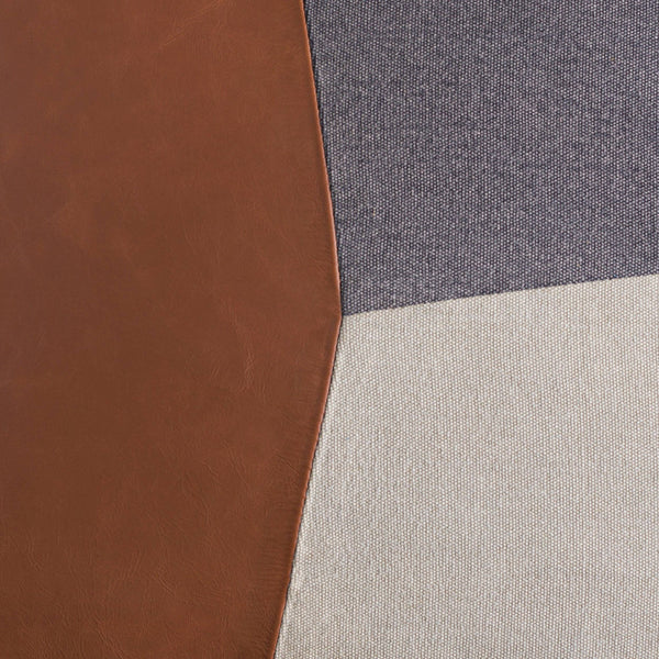 Surya Branson 18"L X 18"W Rustic Industrial Accent Pillow With Leather Detail - Chic Home Decor Must-have! Dark Brown Cotton,Leather,Cotton Bsn002-1818