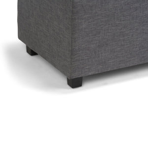 English Elm Darcy Storage Ottoman Bench - Stylish Slate Grey Upholstered Design With Hidden Storage & Comfort B136P159120