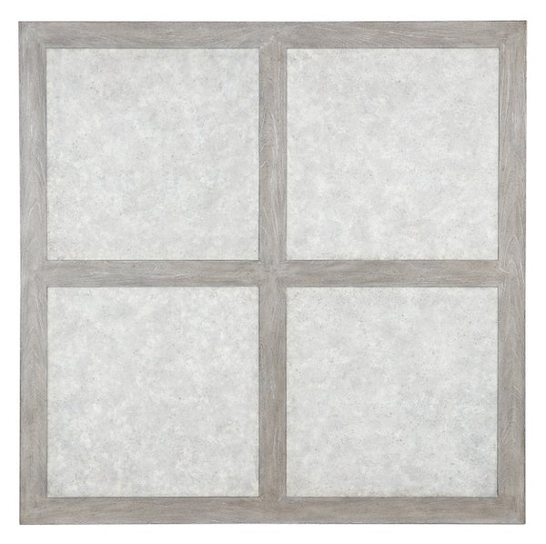 Hooker Furniture Melange Korena Square Cocktail Table With Gray Elm Veneer & Stone-Look Resin Top, Chunky Modern Centerpiece 628-80451-95