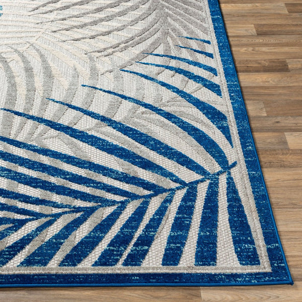 Livabliss Big Sur Tropical Coastal Polypropylene Accent Rug for Entryways and High Traffic Spaces Blue, Aqua 2' x 2'11" BSR2312-23