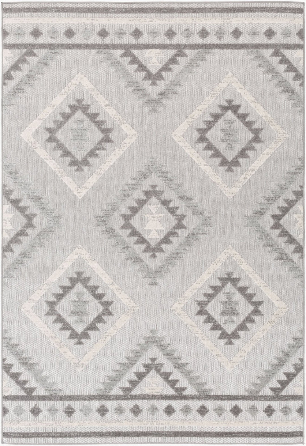 Livabliss Big Sur Moroccan Geometric Polypropylene Indoor Outdoor Accent Rug for Patio Entryway Charcoal, Mediu 7'10" x 10'2" BSR2313-710103