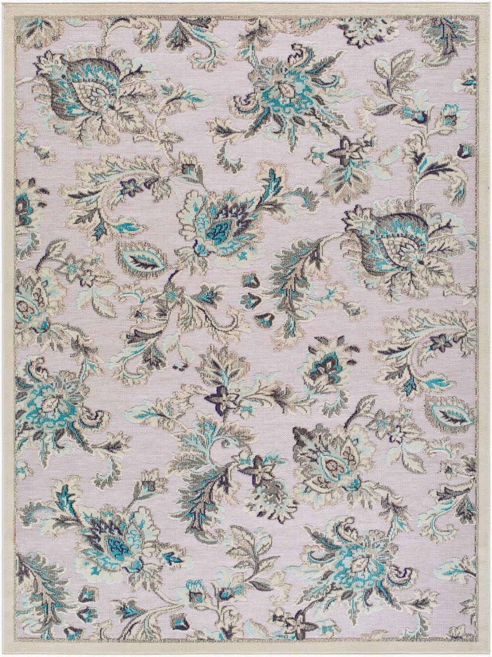 Livabliss Big Sur Tropical Coastal Polypropylene Area Rug for Patios Entryways and Sunrooms Tan, Cream 7'10" x 10'2" BSR2329-710103