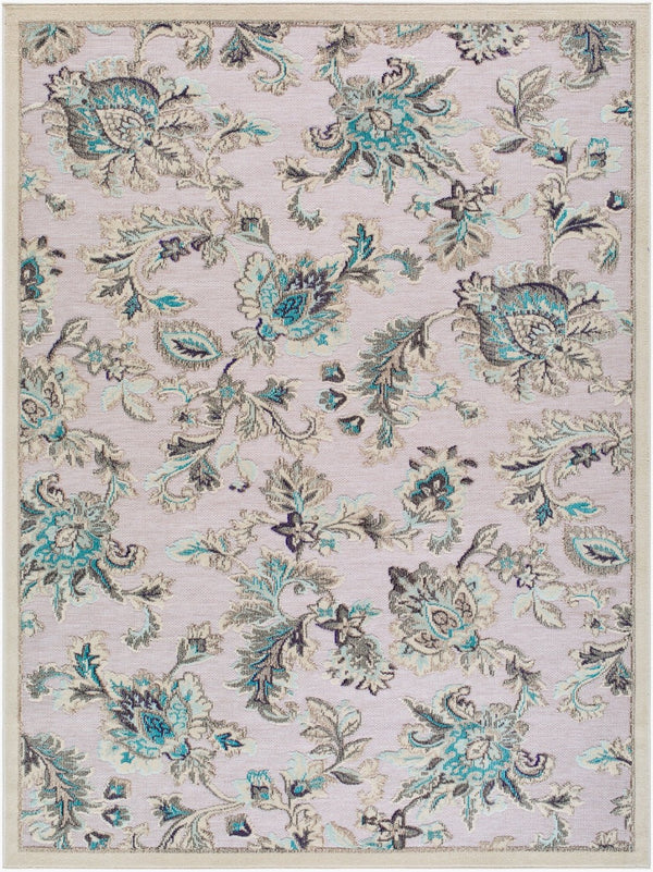 Livabliss Big Sur Tropical Coastal Polypropylene Area Rug for Patios Entryways and Sunrooms Tan, Cream 7'10" x 10'2" BSR2329-710103