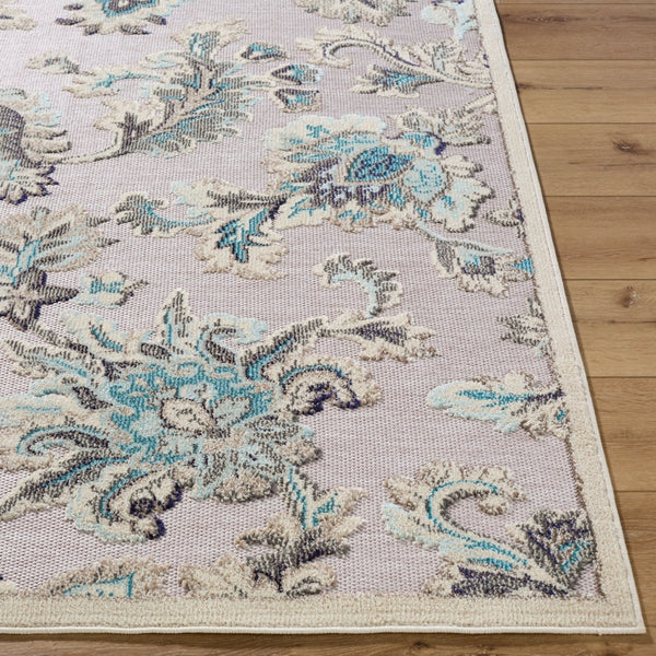 Livabliss Big Sur Tropical Coastal Polypropylene Area Rug for Patios Entryways and Sunrooms Tan, Cream 2' x 2'11" BSR2329-23