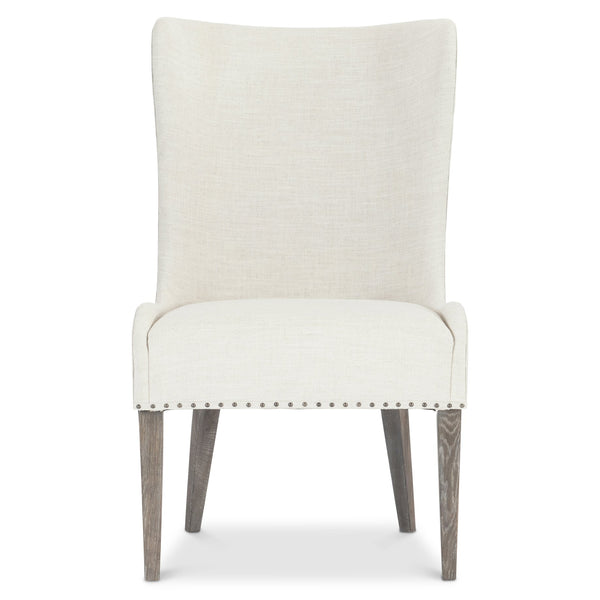 Bernhardt Bernhardt Albion Side Chair — Upholstered Wingback Style, Solid White Oak Legs, Nailhead Trim, Versatile Accent Seating 311543