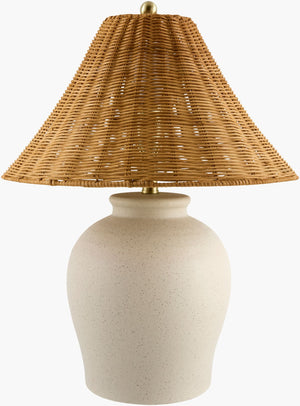 Livabliss Besson Ceramic Base Table Lamp with Linen Shade for Bedroom or Living Room BSS-002