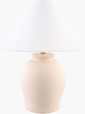 Livabliss Besson Artisan Ceramic Table Lamp with Linen Shade Arts and Crafts Style Warm Glow BSS-006