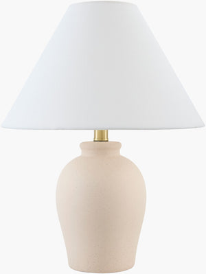 Livabliss Besson Ceramic Arts and Crafts Table Lamp with Linen Shade for Bedside Accent BSS-021