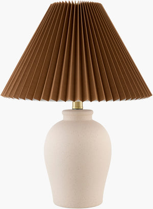 Livabliss Besson Ceramic Table Lamp Arts and Crafts Style with Warm Linen Shade for Living Rooms BSS-022