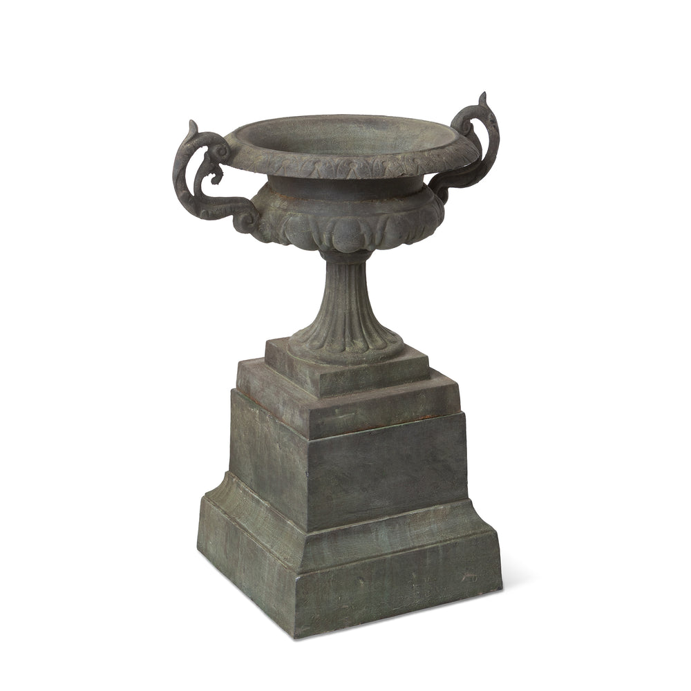 Park Hill Cast Iron Terrace Urn on Plinth ECM36144