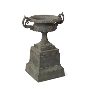 Park Hill Cast Iron Terrace Urn on Plinth ECM36144