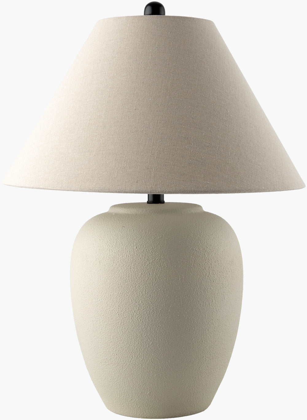 Surya Bastille 25" Charming Ceramic Accent Table Lamp With Linen Shade For Rustic Country Cottage Decor Body, White,Shade (Outside), Beige,Shade (Inside), White,Finial, Metallic ,Brass,Harp, Metallic ,Brass,Cord, Black Ceramic,Linen,Iron Bst-001