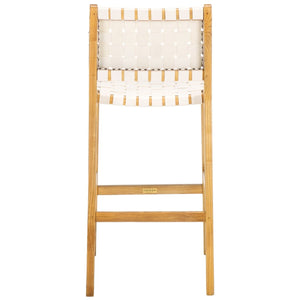 Safavieh Adah Leather Bar Stool White / Natural BST1014E